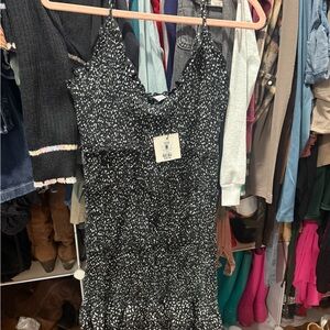 Black and White Patterned Dress